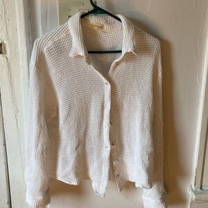 DONNI. The Waffle Button Down